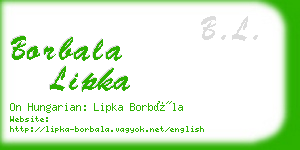 borbala lipka business card